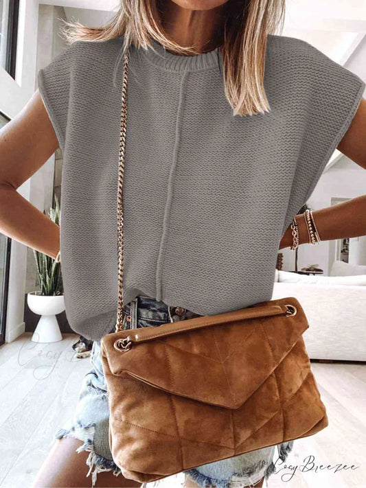 Sweater Sleeveless Vest Charcoal / S