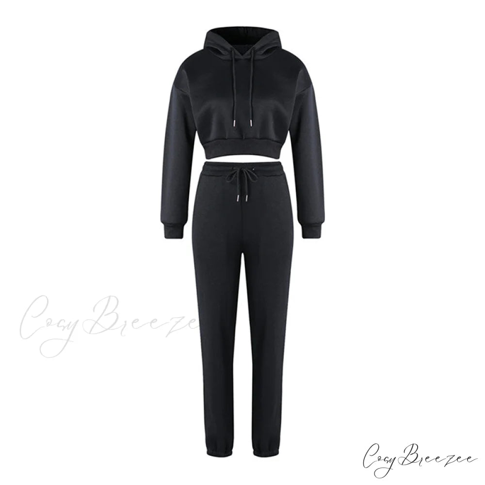 Sweatpants Tracksuit Women’s Hoodies and Winter Fashion Set