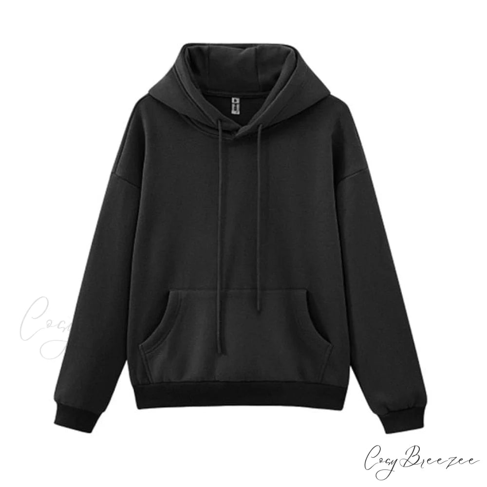 Sweatshirts Jackets Womens Winter Hooded Hoodies Fleece Oversize Solid Tracksuits Unisex Autumn Pullovers Couple black