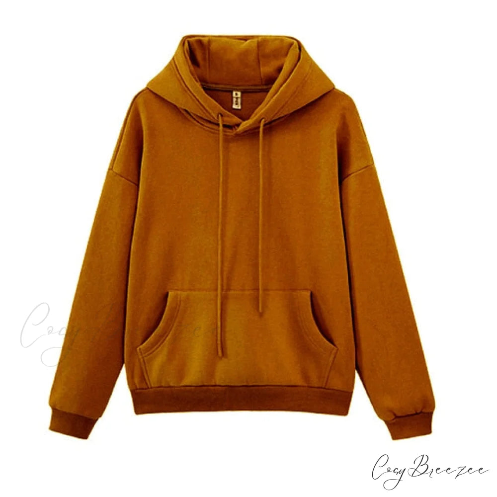 Sweatshirts Jackets Womens Winter Hooded Hoodies Fleece Oversize Solid Tracksuits Unisex Autumn Pullovers Couple coffee