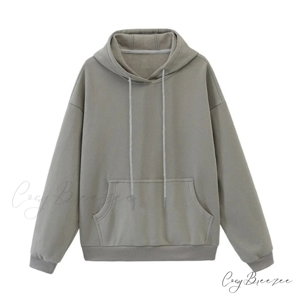 Sweatshirts Jackets Womens Winter Hooded Hoodies Fleece Oversize Solid Tracksuits Unisex Autumn Pullovers Couple gray