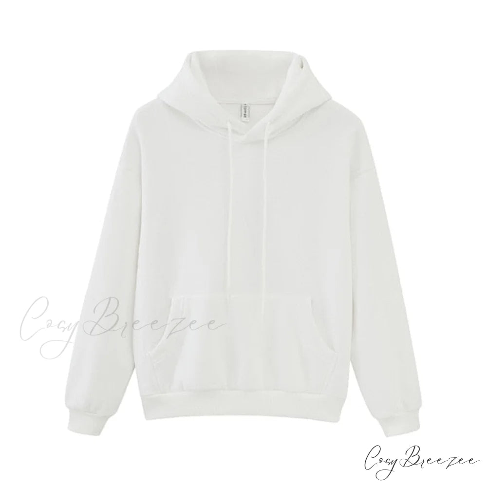 Sweatshirts Jackets Womens Winter Hooded Hoodies Fleece Oversize Solid Tracksuits Unisex Autumn Pullovers Couple white