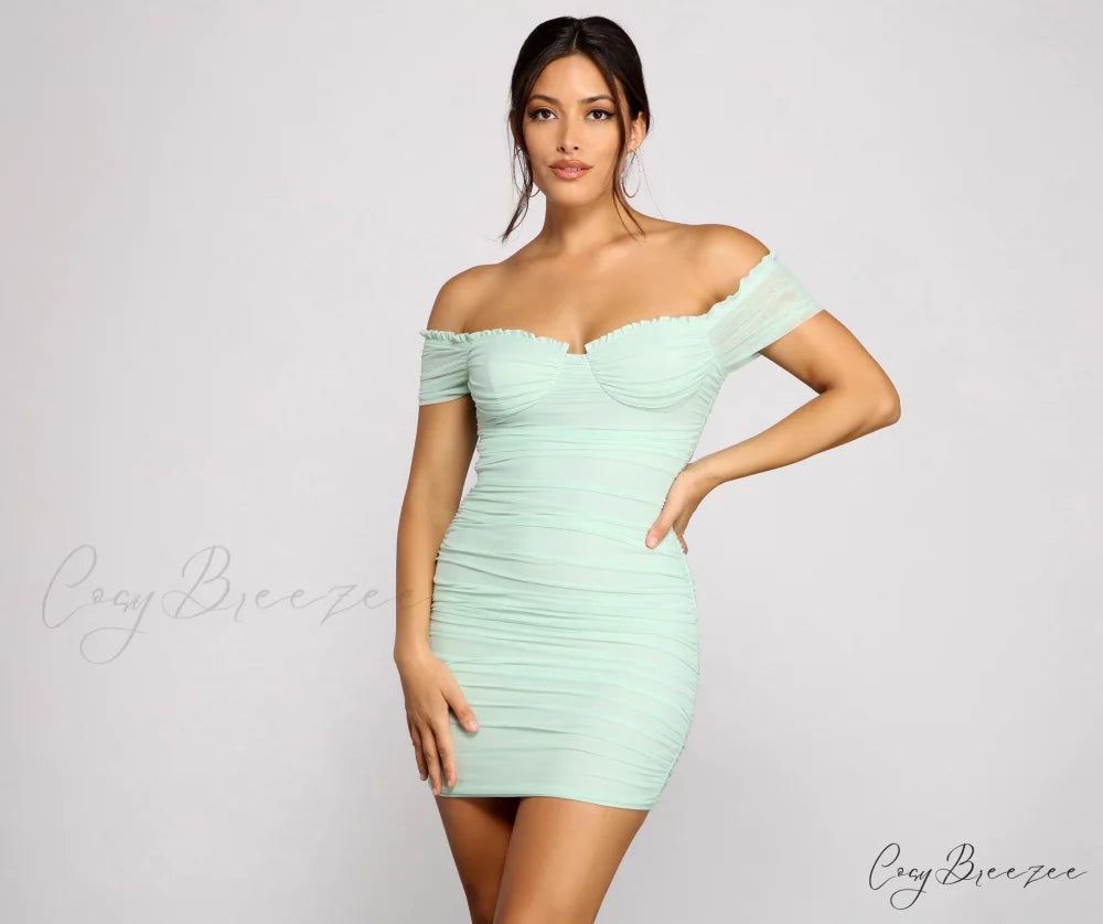 Sweet And Stunning Charming Mesh Mini Dress