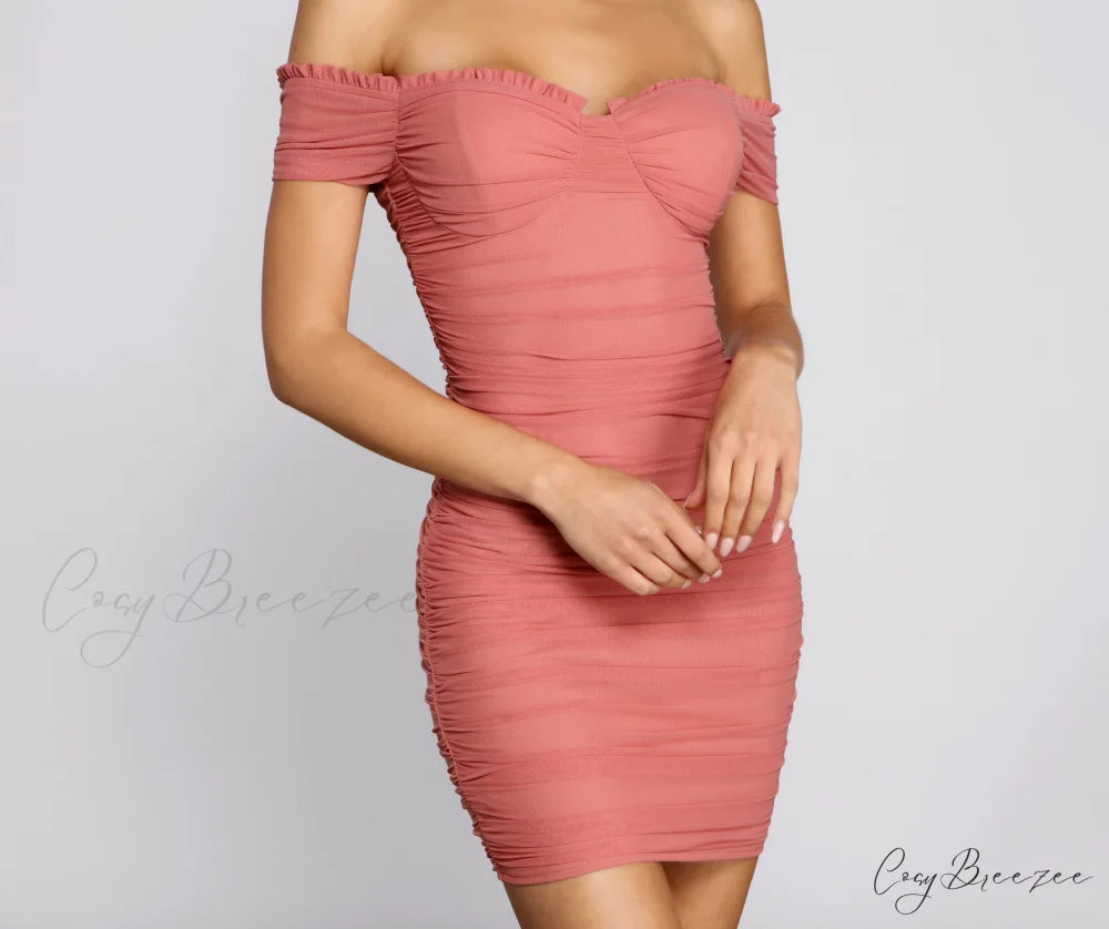 Sweet And Stunning Charming Mesh Mini Dress