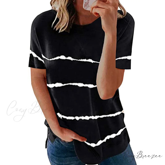 T-Shirt Brief for Crewneck Arm Women Black / S