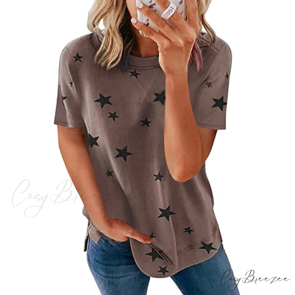 T-Shirt Brief for Crewneck Arm Women Khaki / S
