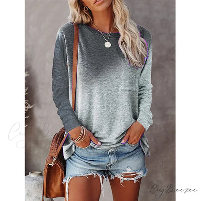 T-Shirt Women’s Drawing Top Gray / S