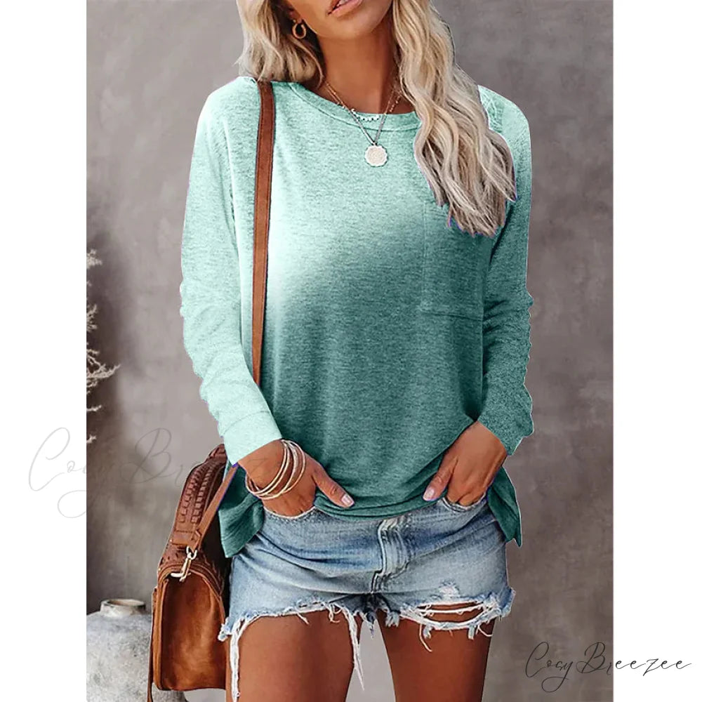 T-Shirt Women’s Drawing Top Green / S