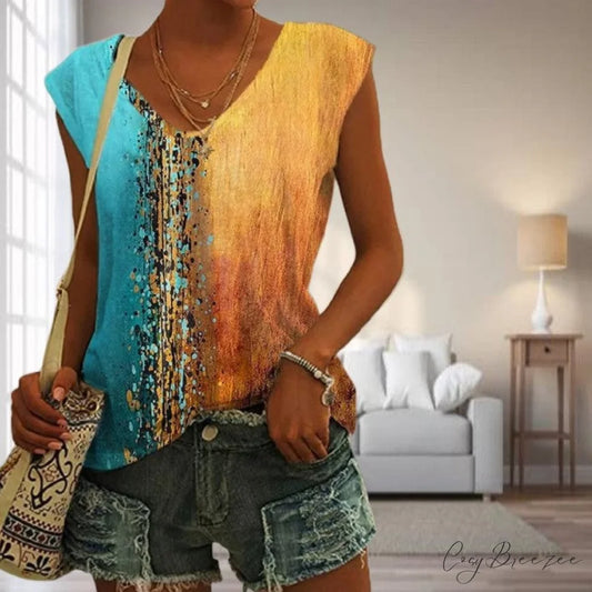 Tank Blend Color Top Multicolor / S