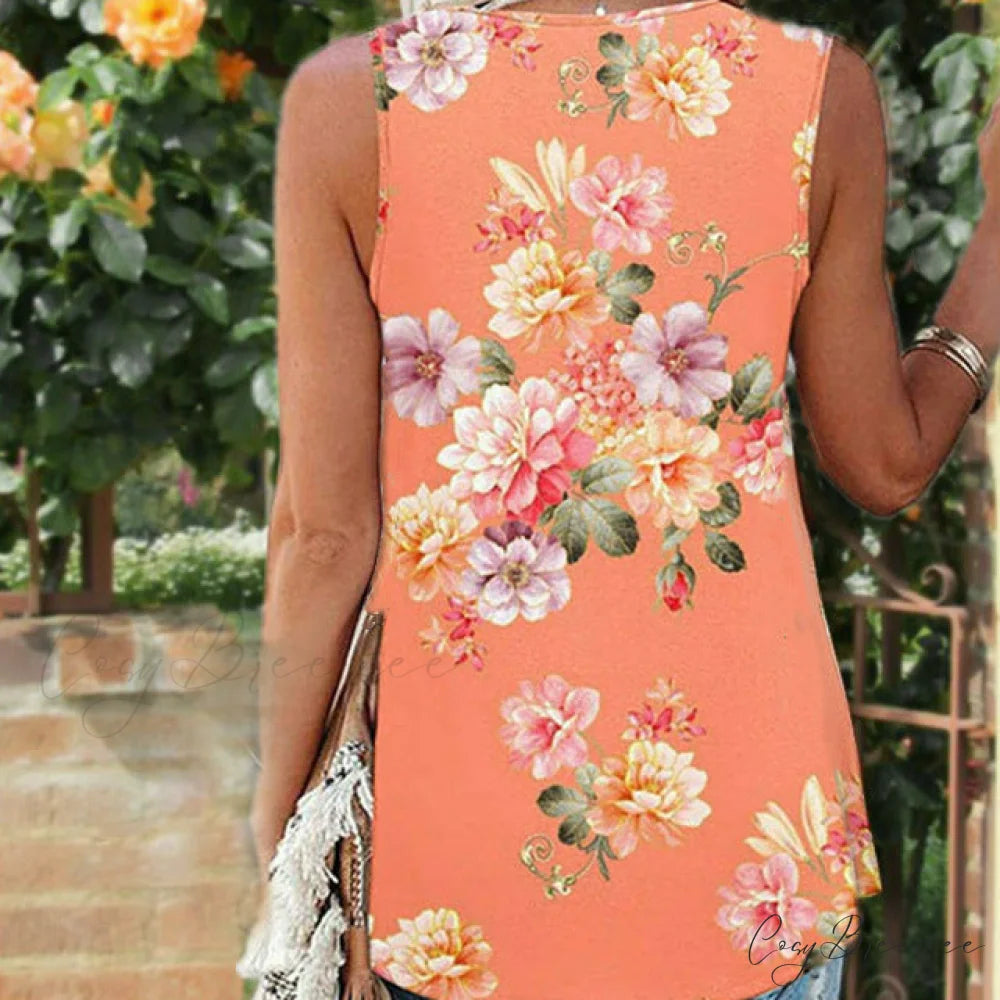 Tank Patchwork Flowered Top
