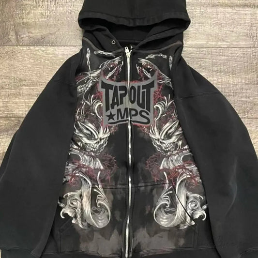 Tapout Graphic Oversized Hoodie black 1 / S hoodies-241228