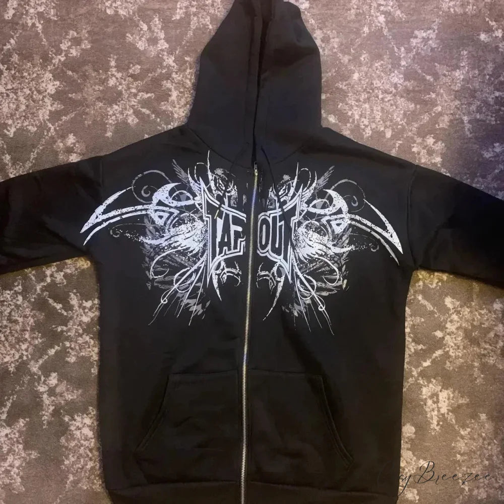 Tapout Graphic Oversized Hoodie black 2 / S hoodies-241228