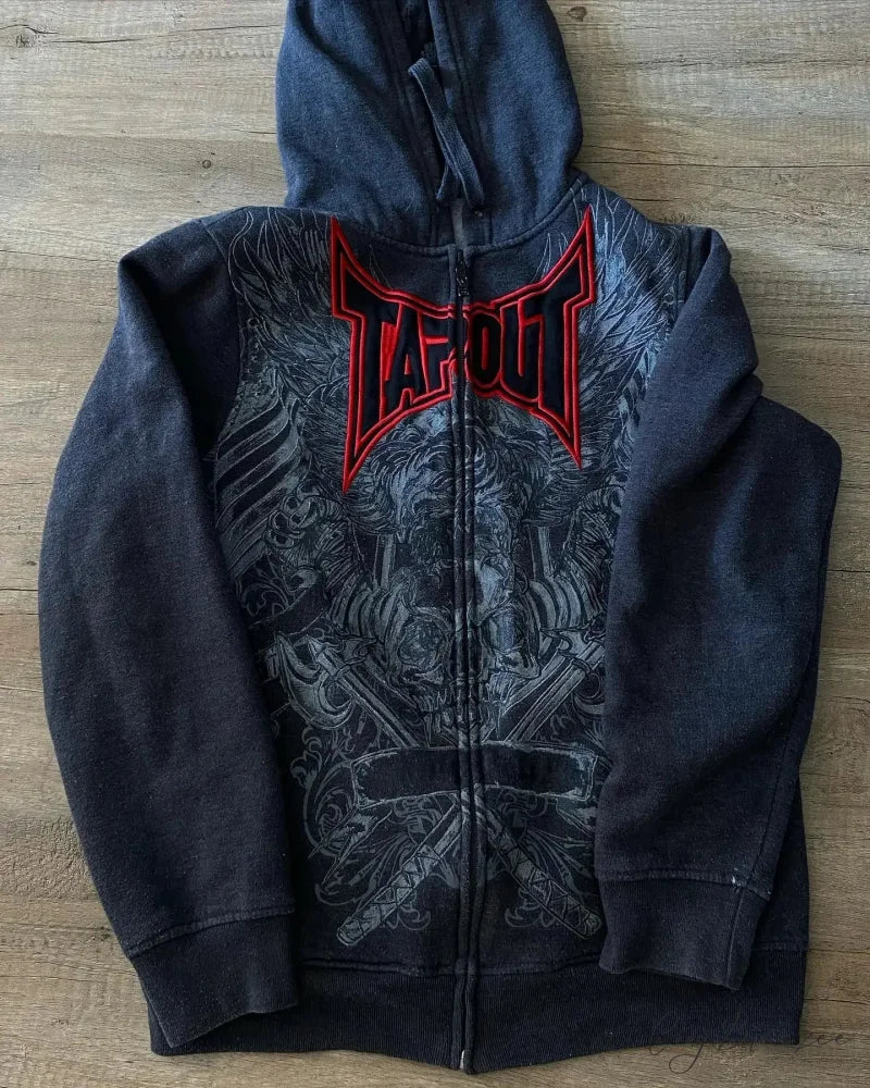 Tapout Graphic Oversized Hoodie black 4 / S hoodies-241228
