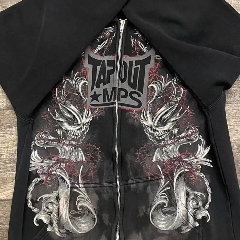 Tapout Graphic Oversized Hoodie hoodies-241228