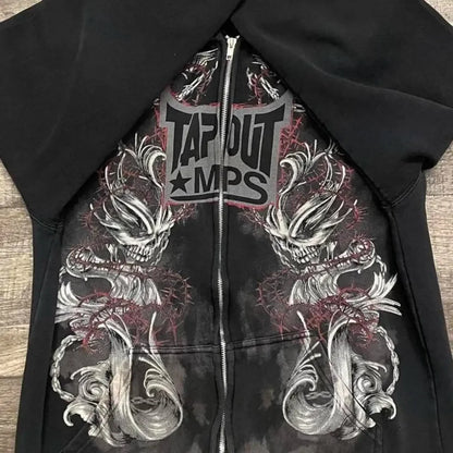 Tapout Graphic Oversized Hoodie hoodies-241228
