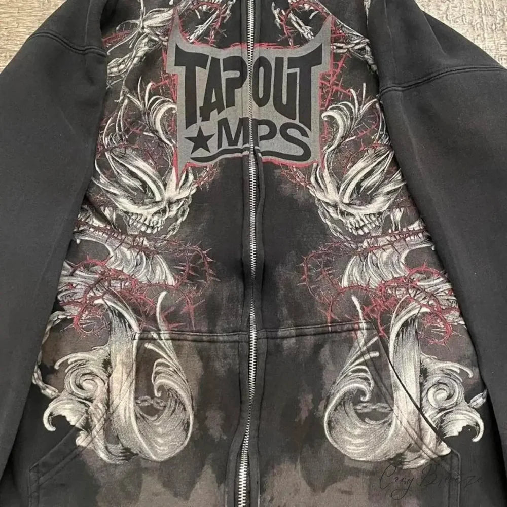 Tapout Graphic Oversized Hoodie hoodies-241228