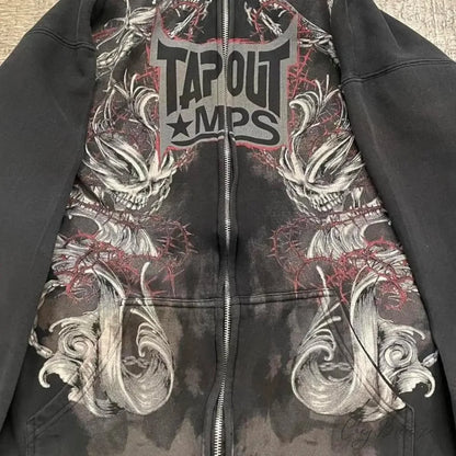 Tapout Graphic Oversized Hoodie hoodies-241228