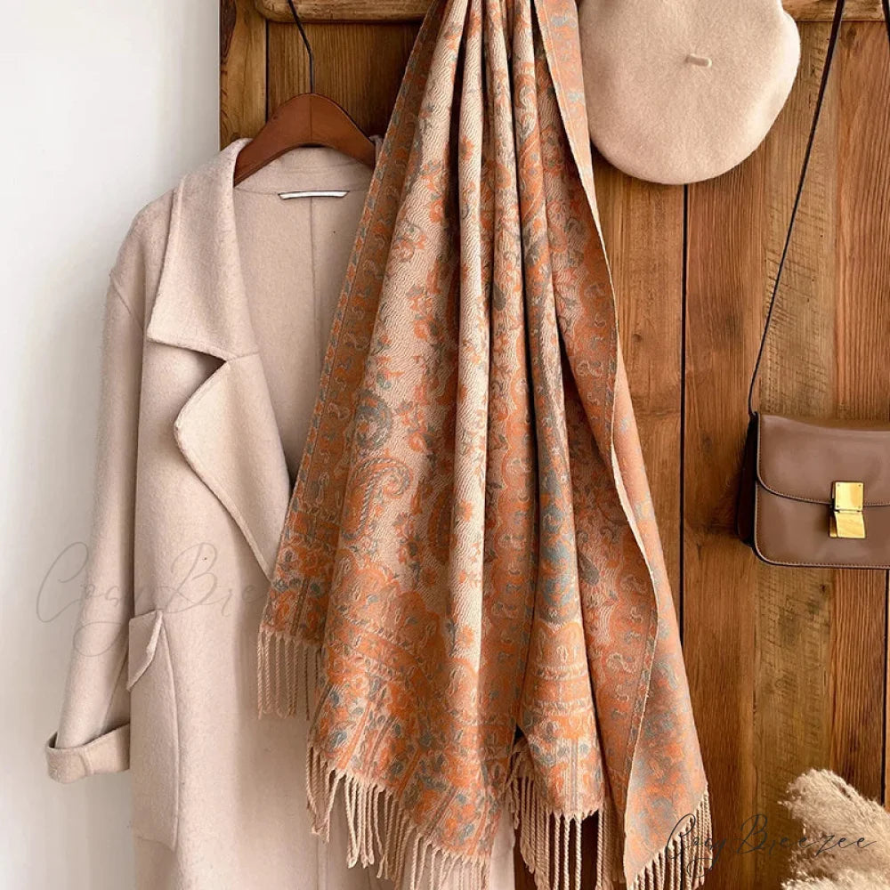 Tassel Blanket Cashmere Pashmina Scarf scarf-241228