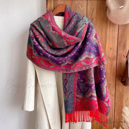 Tassel Blanket Cashmere Pashmina Scarf Color12 scarf-241228