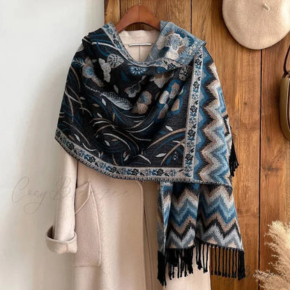 Tassel Blanket Cashmere Pashmina Scarf Color15 scarf-241228