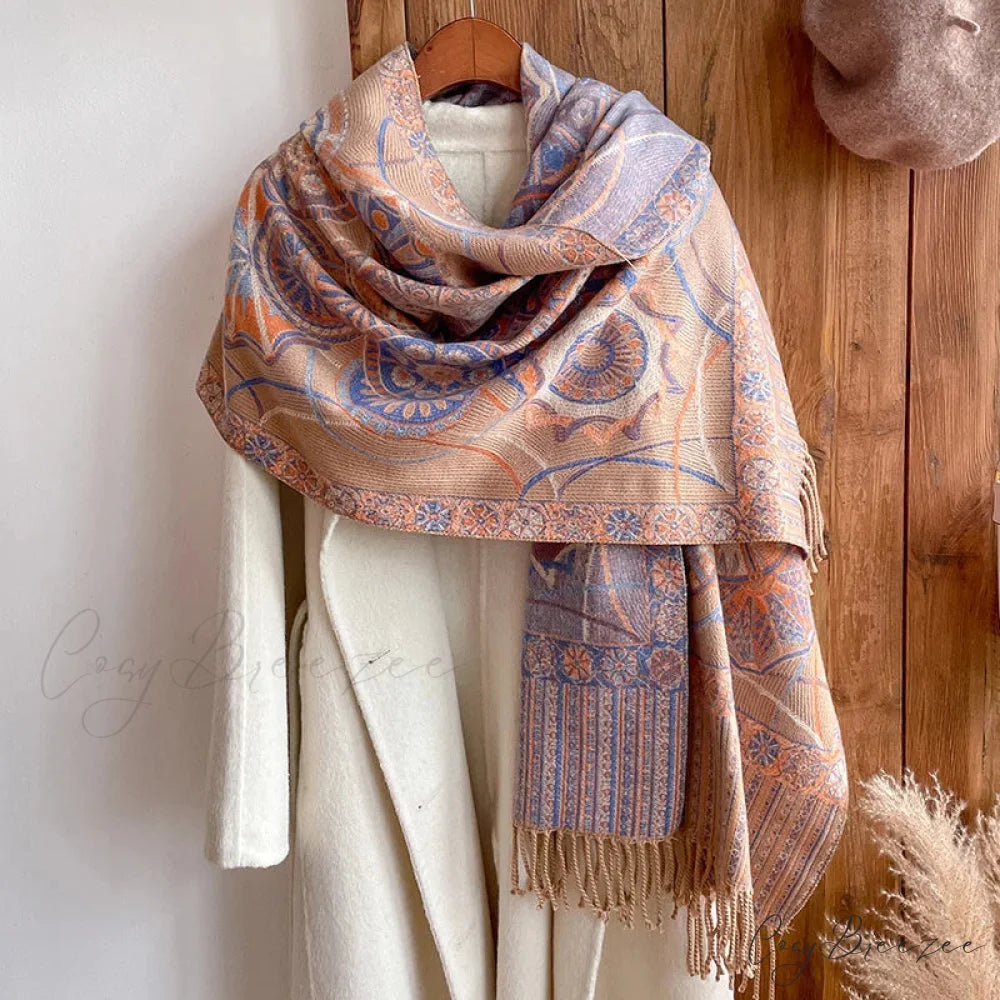 Tassel Blanket Cashmere Pashmina Scarf Color24 scarf-241228