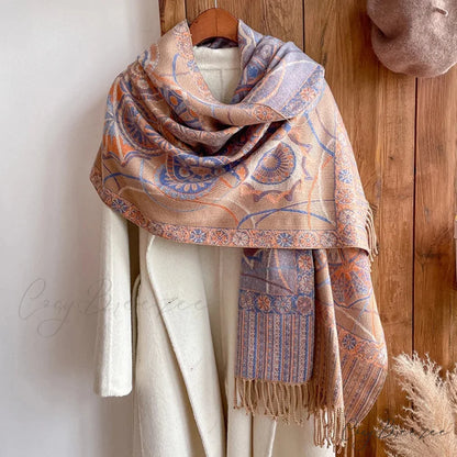 Tassel Blanket Cashmere Pashmina Scarf Color24 scarf-241228