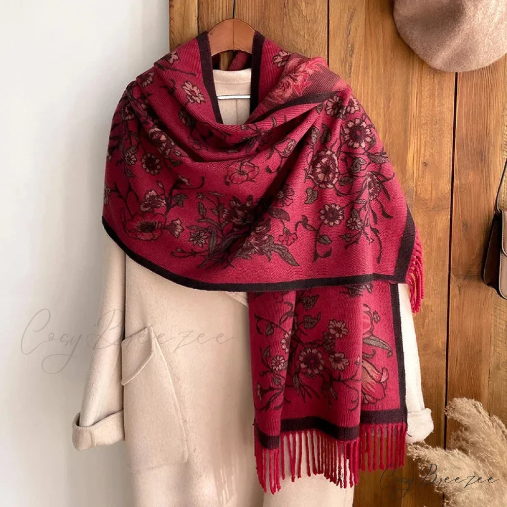 Tassel Blanket Cashmere Pashmina Scarf Color4 scarf-241228