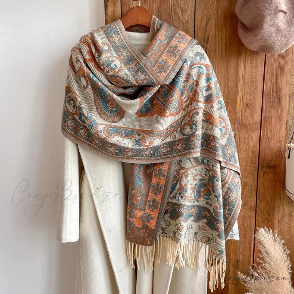 Tassel Blanket Cashmere Pashmina Scarf Color5 scarf-241228