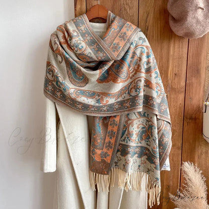 Tassel Blanket Cashmere Pashmina Scarf Color5 scarf-241228