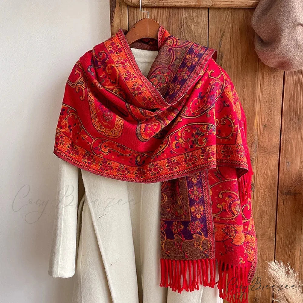 Tassel Blanket Cashmere Pashmina Scarf Color7 scarf-241228