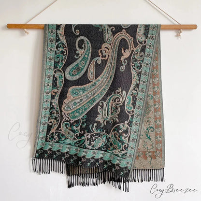 Tassel Blanket Cashmere Pashmina Scarf Color8 scarf-241228
