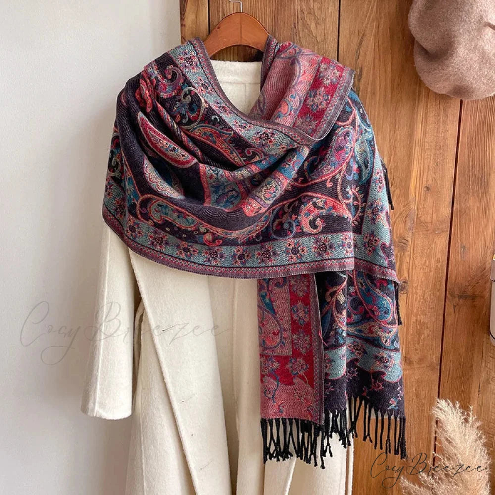 Tassel Blanket Cashmere Pashmina Scarf Color9 scarf-241228