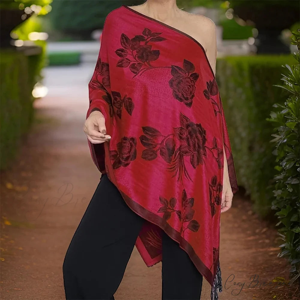 Tassel Blanket Design Pashmina Scarf scarf-241228
