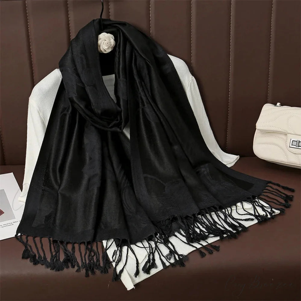 Tassel Blanket Design Pashmina Scarf scarf-241228
