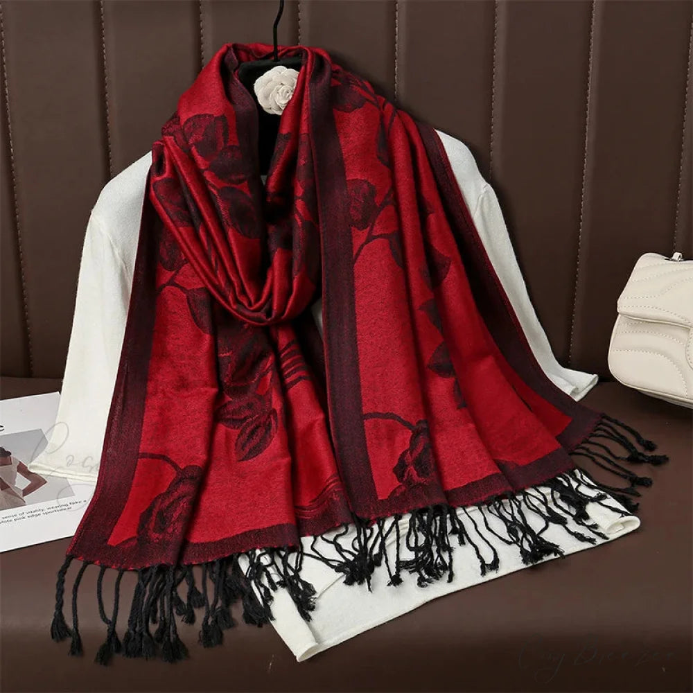 Tassel Blanket Design Pashmina Scarf scarf-241228