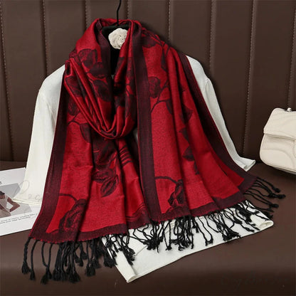 Tassel Blanket Design Pashmina Scarf scarf-241228