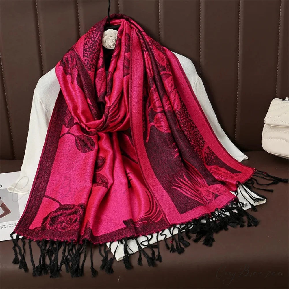 Tassel Blanket Design Pashmina Scarf scarf-241228