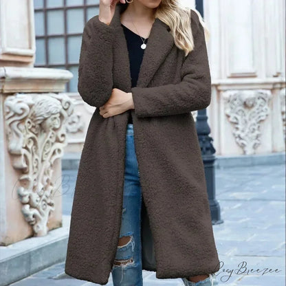 Teddy Bear Plush Turtleneck Coat overcoats-241228