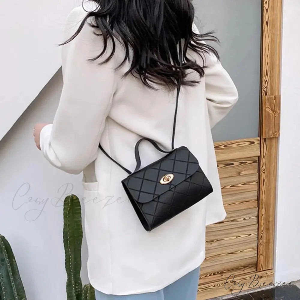 Textured Long Strap Faux Leather Crossbody Wallet Handbag handbag-250126