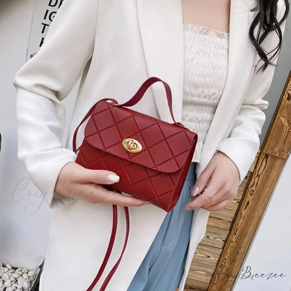 Textured Long Strap Faux Leather Crossbody Wallet Handbag handbag-250126