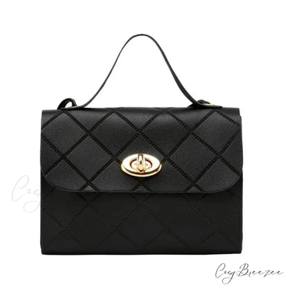 Textured Long Strap Faux Leather Crossbody Wallet Handbag Black handbag-250126