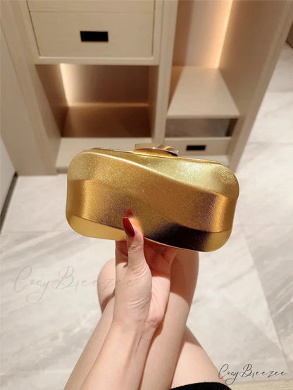Textured Square Box Evening Wedding Clutch Bag clutchbag-250126