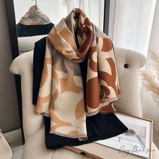 Thick Cashmere Winter Blanket Scarf Multi Color 1 scarf-241228