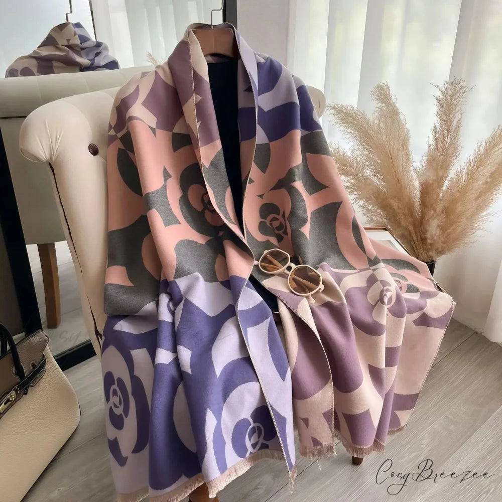 Thick Cashmere Winter Blanket Scarf Multi Color 4 scarf-241228