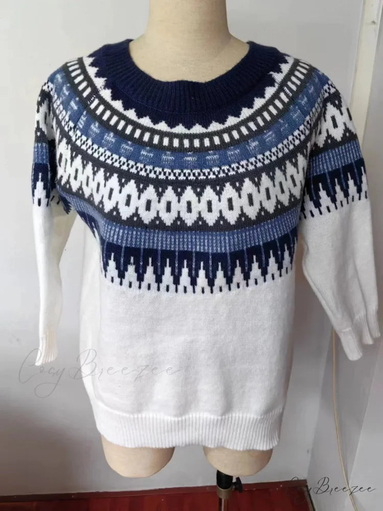 Thick Elegant White Sweater swraters-241228
