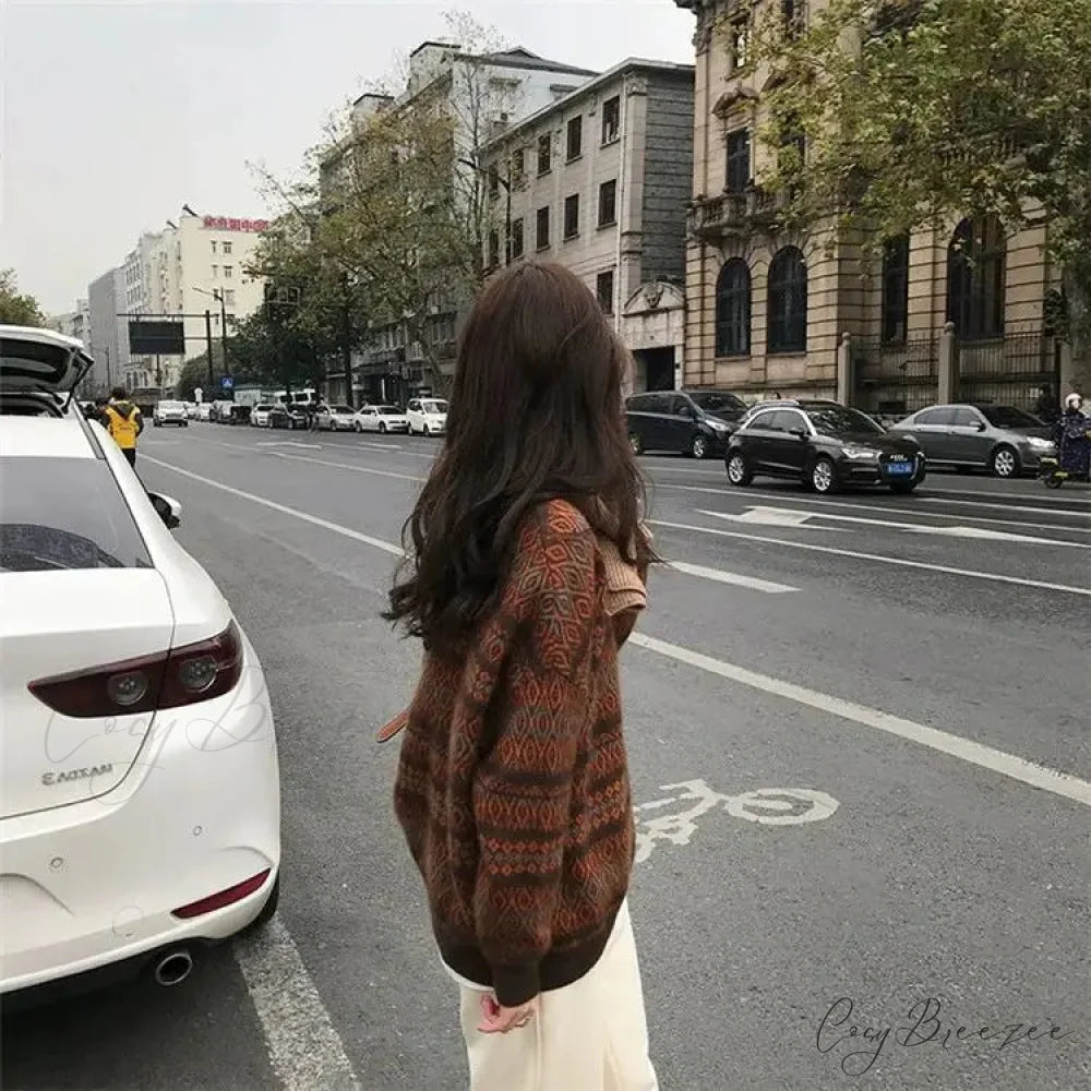 Thickened Wide Soft Retro Style Sweater swraters-241228