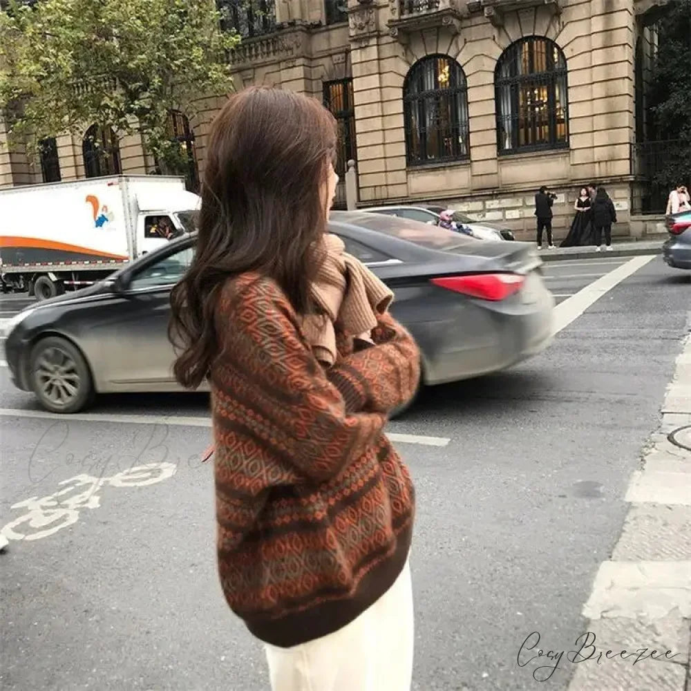 Thickened Wide Soft Retro Style Sweater swraters-241228