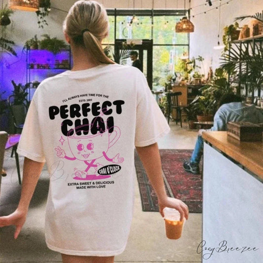 Throwback Chai Tea Cartoon Tee WHITE / S t-shirt-250223