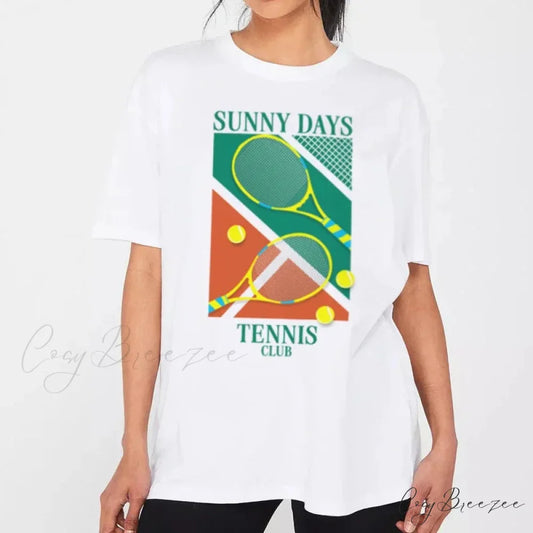 Throwback Tennis Club Tee white / S t-shirt-250223