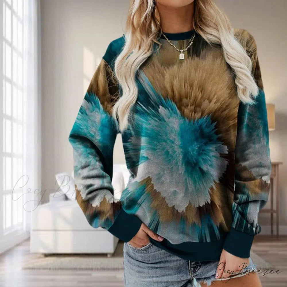 Tie-Dye Casual Sweatshirt Multicolor / S